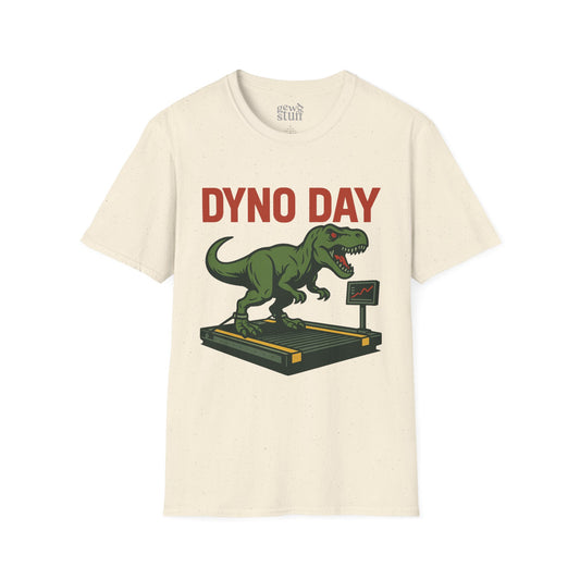 Dyno Day T-Shirt – Funny Car Dino Graphic Tee for Gearheads