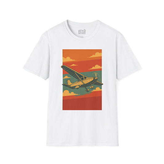 Vintage High-Wing Airplane Tee – Retro Pilot Graphic Shirt
